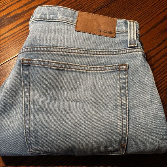 Madewell The 1991 90's Straight-Leg Jean Light Blue Wash Tag 36x32 Actual 38x28 - Picture 12 of 13